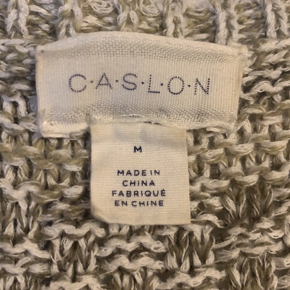 Caslon army green and white sweater. Size Medium - Picture 6 of 7